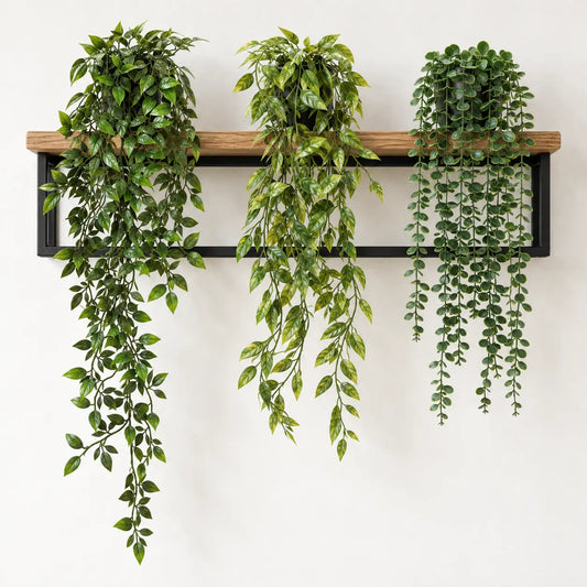 Artificial Hanging Plants (3 Plant Set)